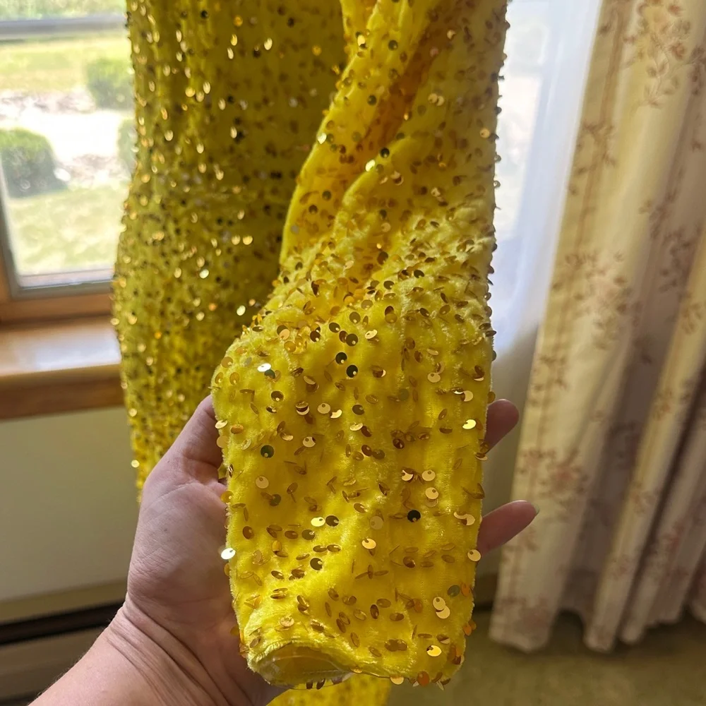 Luxurious Yellow Sequin Dress (NWT) - Picture 15 of 17